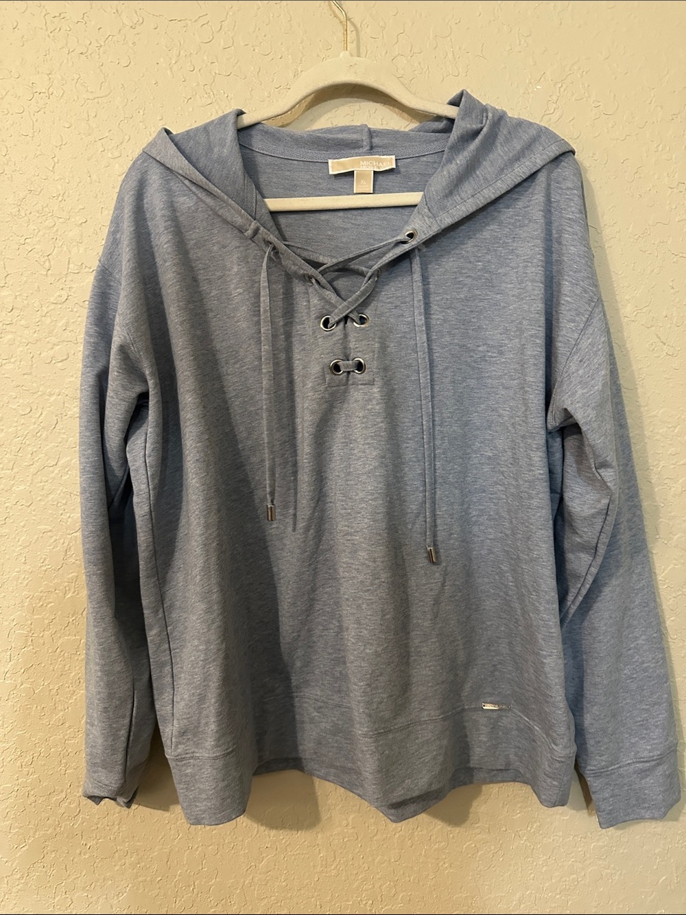 MICHAEL Michael Kors Light Blue half Lace-Up Hoodie q